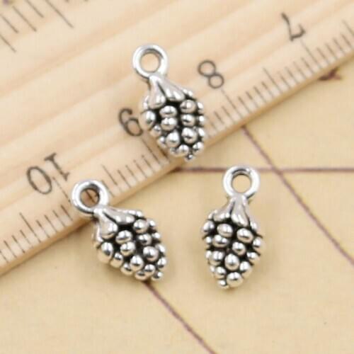 20pcs Charms Pinecone Pine Cone Nut 13x7mm Tibetan Bronze Silver Color Pendants Antique Jewelry Making DIY Handmade Craft