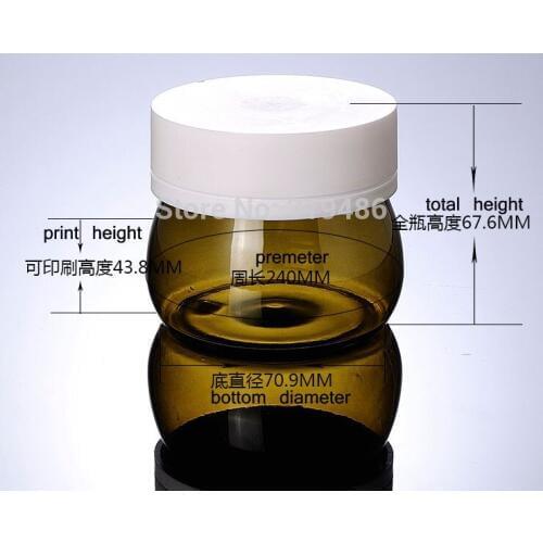 300pcs/lot High-grade 150g Plastic Pet Cream Mask Jars For Cosmetic Container Green color XJM01