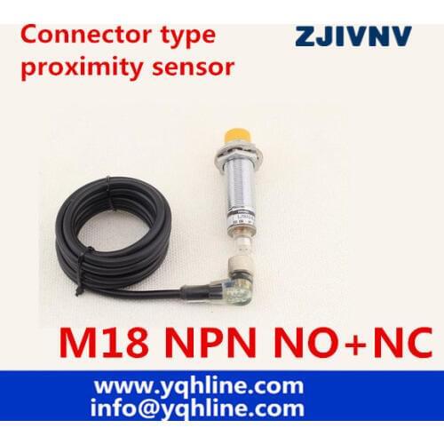 5 pcs Best quality CE approval connector type proximity inductive sensor NPN NO+NC DC 4 wires proximity switch with plug
