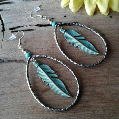 Bohemian Statement Earrings Turquoise Earrings waterdrop earrings dangle