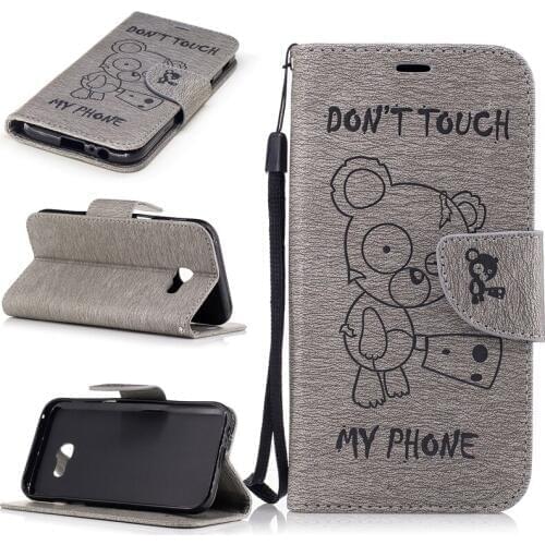 Embossing Pattern PU Leather Cases for Samsung Galaxy A5(2017) A5200 Flip Mobile Phone Cases with Wallet Card Holders&Kickstand