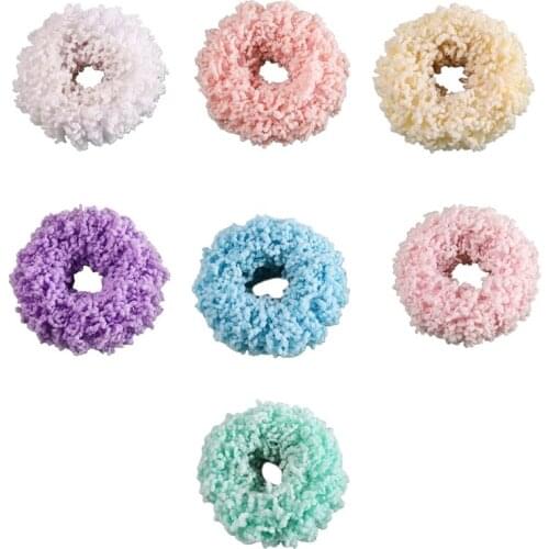 Girls Elastic Hair Ties Ropes Cute Plush Glowing Headwear Lovely Hair Scrunchies Soft Rubber Bands Hair Supplies