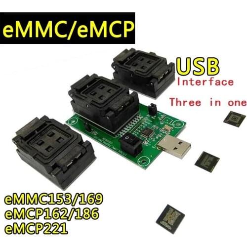 EMMC153/169 eMCP162/186 eMCP221 to USB interface test seat three-in-one set