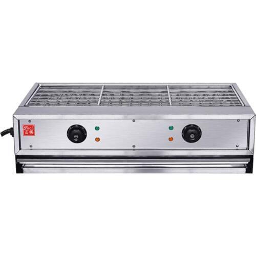 Commercial Electric Grill BBQ Pan Double Temperature Control Smokeless Grill Stainless Steel Charbroiler Barbecue Oven ED-770