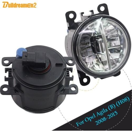Buildreamen2 2 X Car 4000LM Front LED Bulb Fog Light DRL Daytime Running Lamp 12V For 2008-2015 Opel Agila (B) (H08) Hatchback
