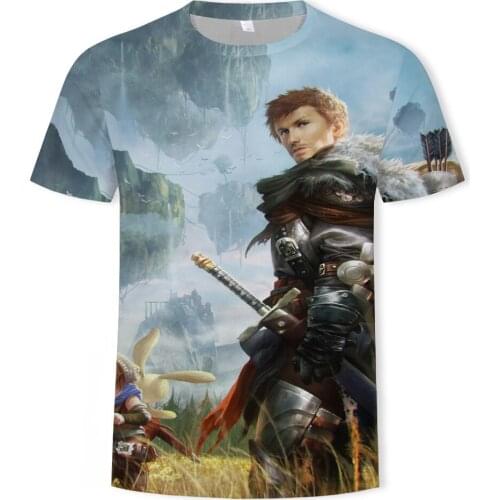 2021 summer fashion new iron guards 3D printing pattern mens trend short-sleeved casual T-shirt apparel