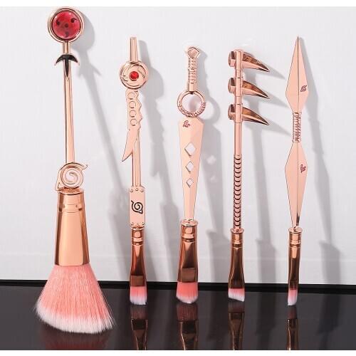 Classic Anime Sharingan Makeup Brushes Set Powder Foundation Blush Blending Eye shadow Lip Cosmetic Pincel Maquiagem tools