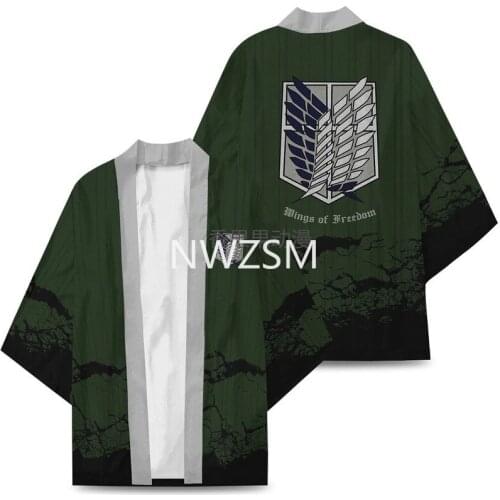 NEW Attack on Titan anime surrounding kimono jacket bathrobe two yuan cape pajamas