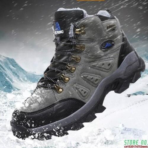 New arrival Winter Pro-Mountain Outdoor Hiking Shoes For Men Women Add Fur Hiking Boots Walking Warm Training Trekking Footwear