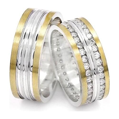 Couple Wedding Ring Sterling Silver 925 Woman And Man Luxury Jewelry Bands Engagement Anniversary Anatolian Civilization Models