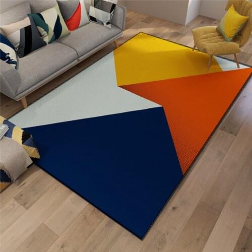 Simple Geometry design rectangular area carpet mat modern home decoration living room carpet floor mat