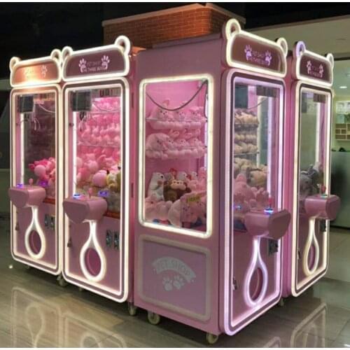Transparent metal glass doll toy claw crane machine amusement center game machine gift game vending machine for sale