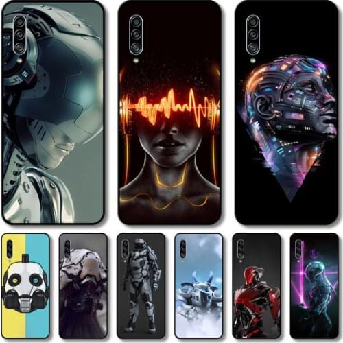 Robot cool man Phone Case Hull For Samsung Galaxy M 10 20 21 31 30 60S 31S Black Shell Art Cell Cover TPU