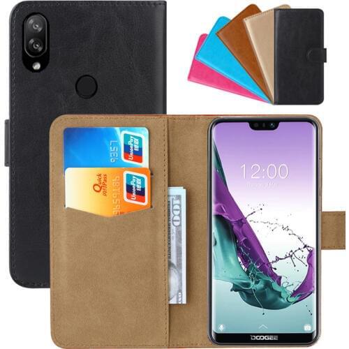 Luxury Wallet Case For Doogee N10 PU Leather Retro Flip Cover Magnetic Fashion Cases Strap