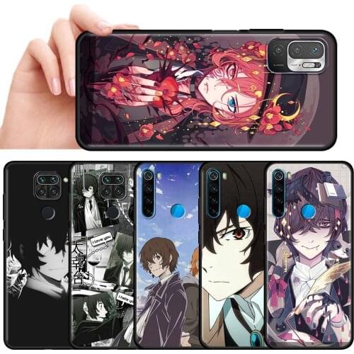 Bungo Stray Dogs Anime Silicone Case for Xiaomi Redmi Note 9S 9 10 8 Pro 7 9A 8T 9C 8A 7A 6 6A K40 Black Soft Phone Bumper Cover