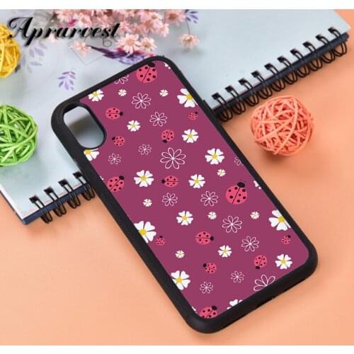 Aprarvest Silicone Rubber Phone Case Cover For iPhone 6 6S 7 8 PLUS X XS XR 11 12 MINI PRO MAX Blushing Lady Bird