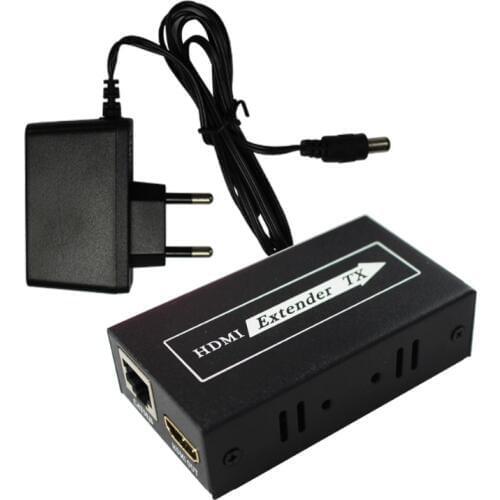 60M HD 1080P HDMI Extender Transmitter TX/RX Over CAT6 RJ45 Ethernet Cable Support HDMI 3D for TV Projector DVD