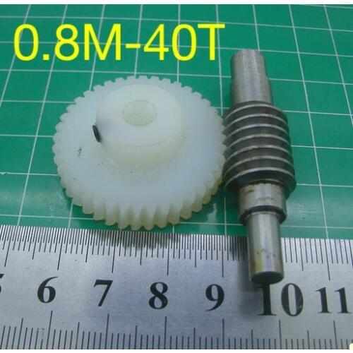 0.8M-40T Nylon Worm Gear Steel Rod Robot Manipulator Reduction Gear Box