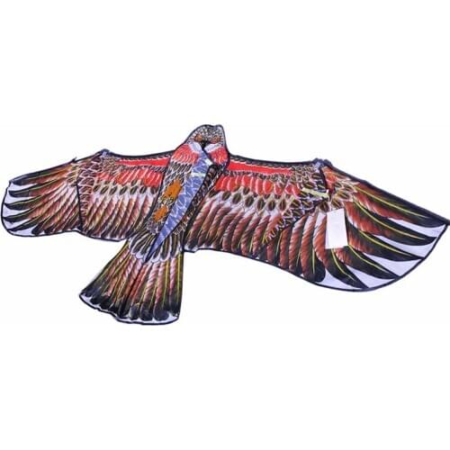 1.1m Flat Eagle Kite With 30 Meter Kite Flying Bird Garden Windsock Toys Gift Outdoor Kites For Kids Cloth Children Toys N3I9