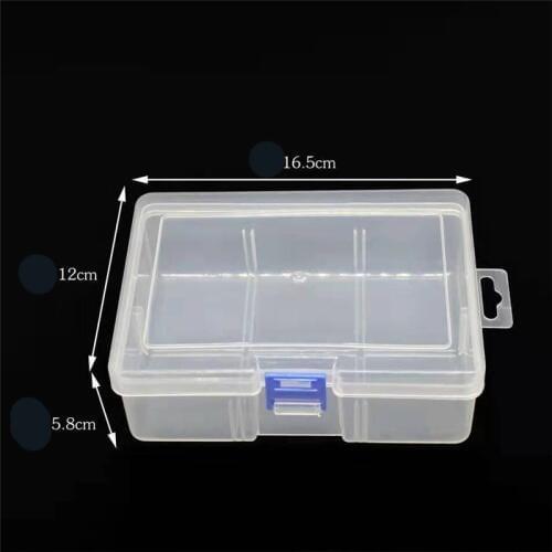 1 Piece Big Plastic Box With 6 grid Easy To Use and Carry Case For Playing Game Table Accessories Board Game