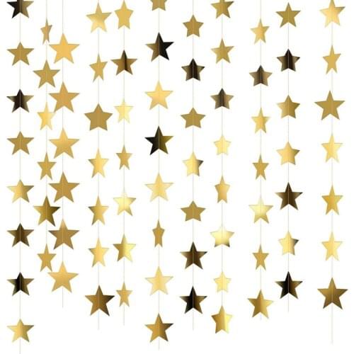 10Pcs Glitter Star Paper Garland Banner Hanging Decoration For Graduation Class Of Congrats Grade Wedding Birthday Party