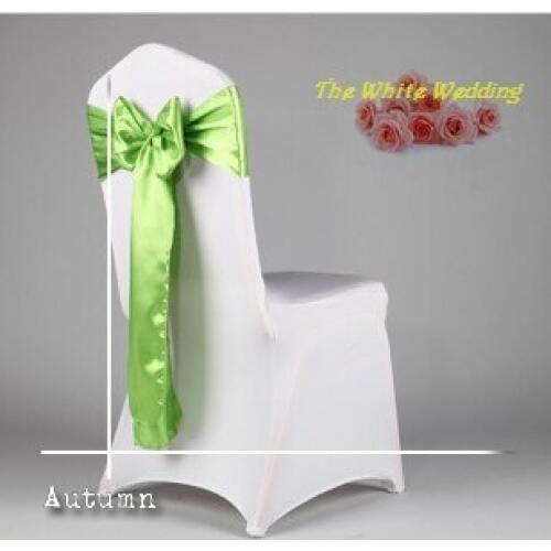 100 Cheap Satin Sage Chair Sash For Wedding Decoration Free Shpping to Europe