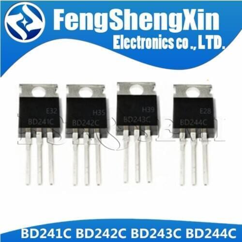 100pcs/lot BD241C TO-220 BD241 BD242C BD243C BD244C Silicon NPN Power Transistors