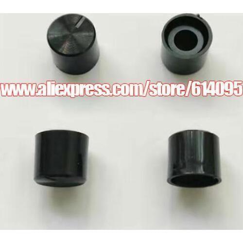 100pcs potentiometer knurled shaft plastic knob cap cover plastic case Mixer DJ audio volume twist cap top
