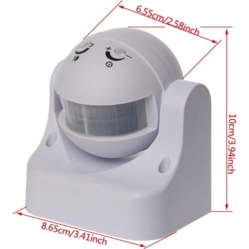 110-240V 180° Outdoor IP44 Security PIR Infrared Motion Sensor Detector Movement Switch 649E
