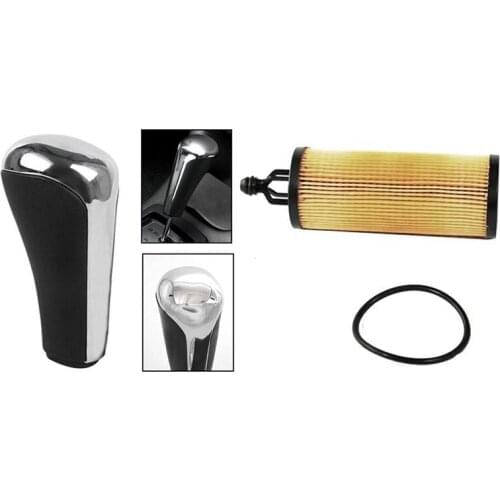 2 Set Car Accessories:1 Pcs Automotive Automatic Transmission Shift Lever Shift Knob Shift Head & 1 Set Car Oil-Filter