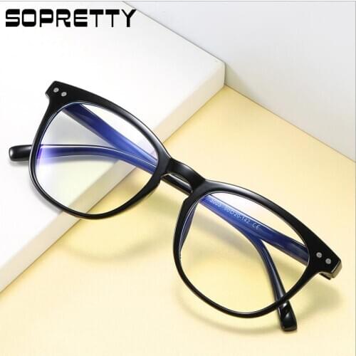 2021 Plastic Anti Blue Ray Glasses ,Women&Men Blue Ray Blocking Computer Games Goggles, Prescription Myopia Optical Frames A3003