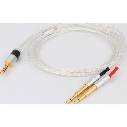 4.4MM Balanced With OCC Silver Plated HiFi Cable for MEZE99 Classics 99neo NEO NOIR Headphone for Sony WM1A, NW-WM1Z, PHA-2