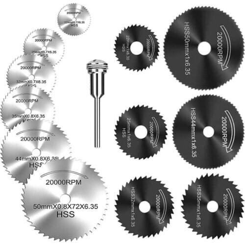 6Pcs Mini HSS Rotary Tool Circular Saw Blades For Dremel Metal Rotary Cutter Power Tool Set