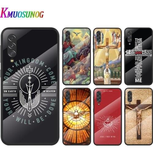 Faith Jesus God cross For Samsung Galaxy A91 A81 A72 A71 A52 A51 A41 A31 A21S A11 A01 Tempered Glass Cover Phone Case