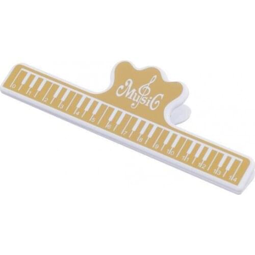 Music Paper Sheet Document Files Clip Holder- Gold & White