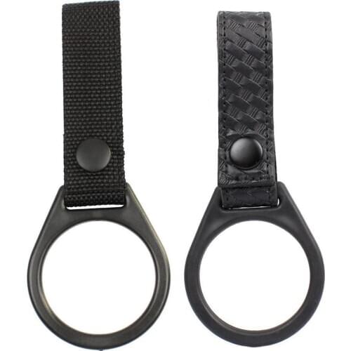 Slide-On Duty Belt Ring Holder For Maglite C Cell Metal Flashlight Black Ring Durable Web For Hunting D2S2