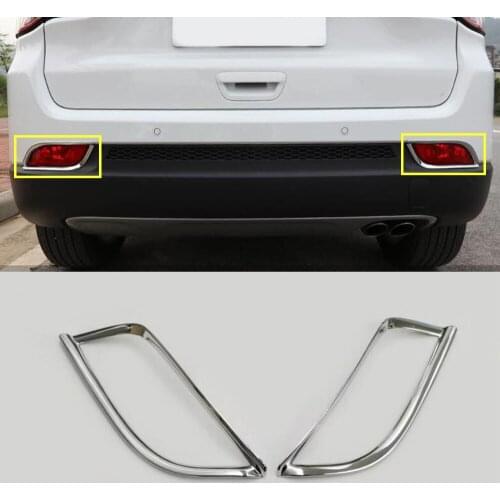 For Jeep Compass 2017 2018 2019 2020 Car Body ABS Chrome Cover Trim Back Tail Rear Fog Light Lamp Frame Stick Parts 2pcs