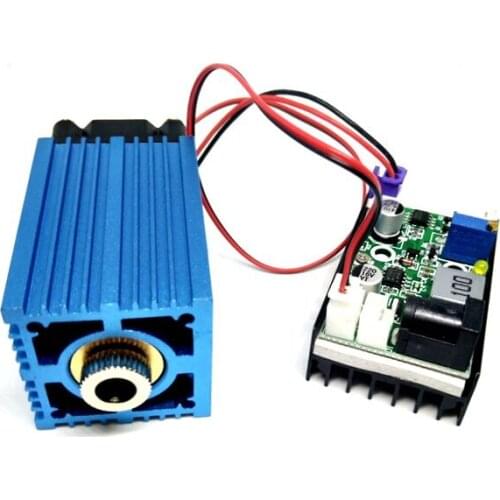 Focusable 1400mw 462nm 1.4W Blue Laser Diode Dot Module LD NDB7675 with Cooling Fan & 12V Adapter