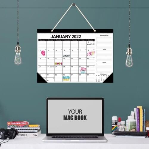 2021/2022 Year Annual Plan Calendar Daily Schedule Wall Planner Modern Simplicity Stationery Study Planning Learning