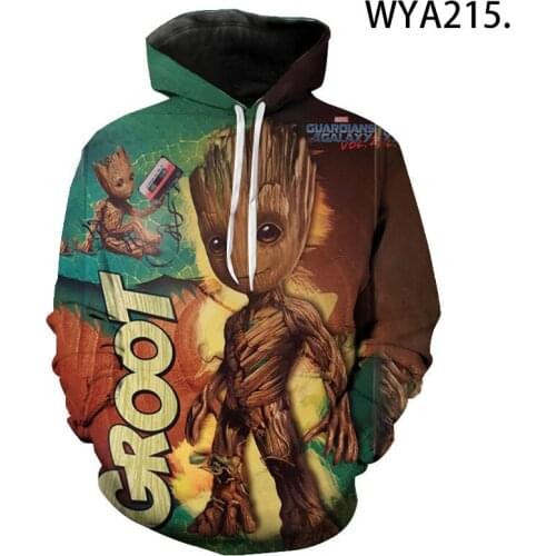 Marvel Groot Fashion Boy Girl Kids 3D Printed Movie Hoodies Sweatshirts Men Women Children Pullover Long Sleeve Jacket