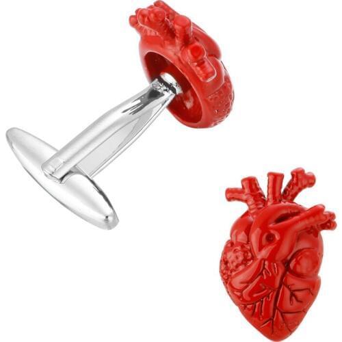 Fashion High quality gules heart cuff links Popular new Business men and women French shirt cufflinks
