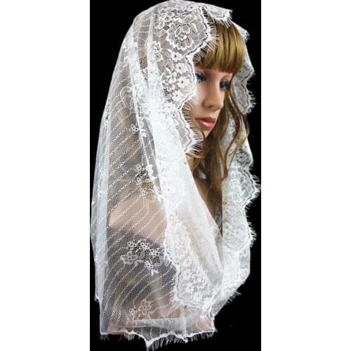 Prayer hijab veil for Christian women, Lace infinity veil for mass infinity head scarf