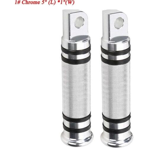 Motorcycle Male Footpeg Chrome Black Footrest Pedal Highway Cut Edge Aluminum for Custom 10mm Male For Harley Davidson BMW Honda