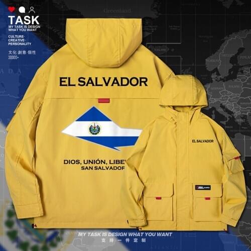 El Salvador Salvadoran SLV men jacket hooded map nation flag jackets fashion mens chaquetas hombre new printed clothes autumn
