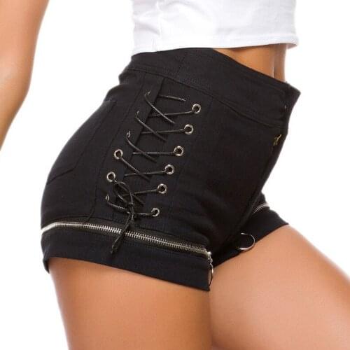 New Sexy High Waist Bandage Bodycon Denim Ripped Short Jeans Mini Skinny Club DJ Dance Shorts