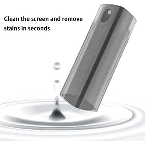 Touchscreen Mist Cleaner, Reusable Screen Cleaner,Screen Cleaner Spray, Two in One Spray and Microfiber Cloth (Gray) 45BA