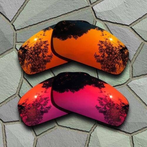 Red Orange&Violet Red Sunglasses Polarized Replacement Lenses for Oakley Monster Pup