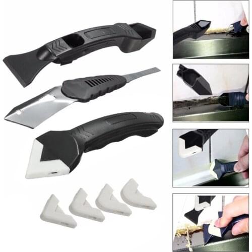 3 Types Glass Glue Angle Scraper Cement Silicone Remover Multifunction Seam Shovel Construction Tool Trimmer Sealant Scraper