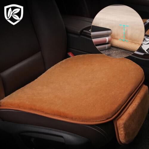 Karcle Warm Car Seat Cover Universal Winter Plush Seat Cushion Fur Material Car Seat Protector Car Mats Car Interior Accessories