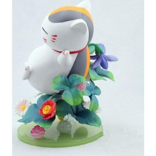 Japan Anime 13cm Natsume Yuujinchou Takashi Nyanko Sensei White Big Kawaii Cartoon Cat Model PVC Action Figure Collectible Toys